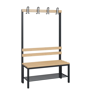 C+P Garderobenbank Schuhrost 1710x1000x403mm sgr