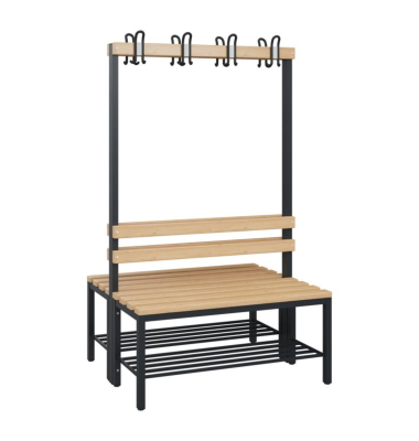 C+P Garderobenbank Schuhrost 1710x1000x756mm sgr