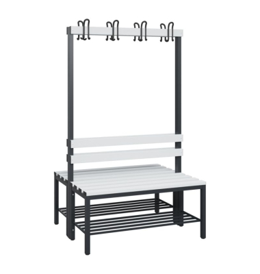 C+P Garderobenbank Schuhrost 1710x1000x756mm sgr/lgr