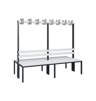 C+P Garderobenbank 1710x1960x756mm sgr/lgr