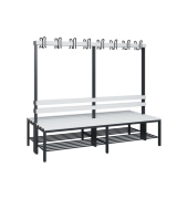 C+P Garderobenbank Schuhrost 1710x1960x756mm sgr/lgr