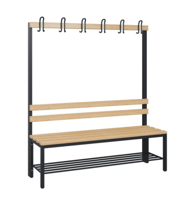 C+P Garderobenbank Schuhrost 1710x1500x403mm sgr