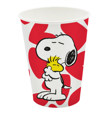 Motivbecher Snoopy Love 10ST rotwei&szlig;