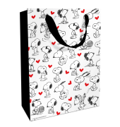 Geschenktragetasche Snoopy wei&szlig;schwarz