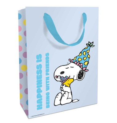 Geschenktragetasche Snoopy hellblau