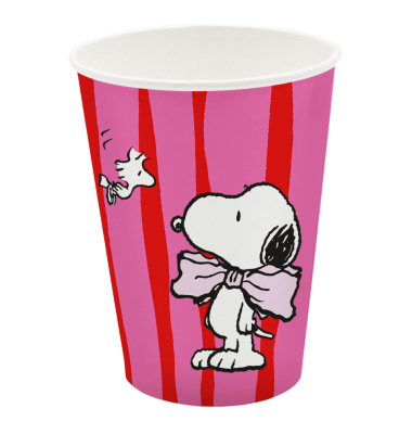 Motivbecher Neon Snoopy 10ST rosawei&szlig;