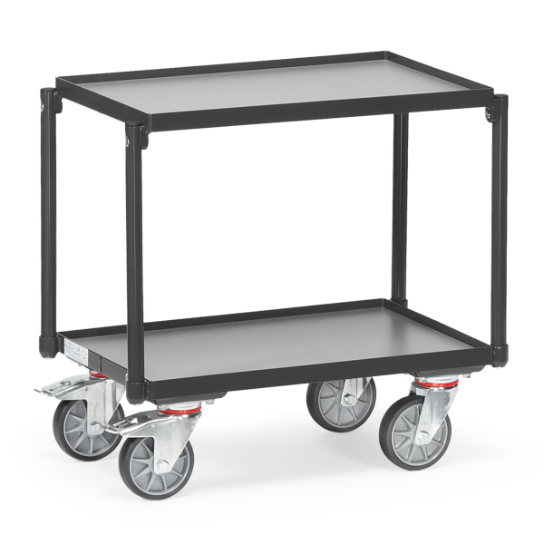 4017976948812 - Etagenroller GREY 2Böden Rand 250kg 605x408 4017976948812 fetra