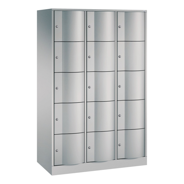 4025314716412 - Schließfachschrank 15 Facher 195 x 115x  54 cm Weiß-Alufarben 4025314716412 CP-Möbel