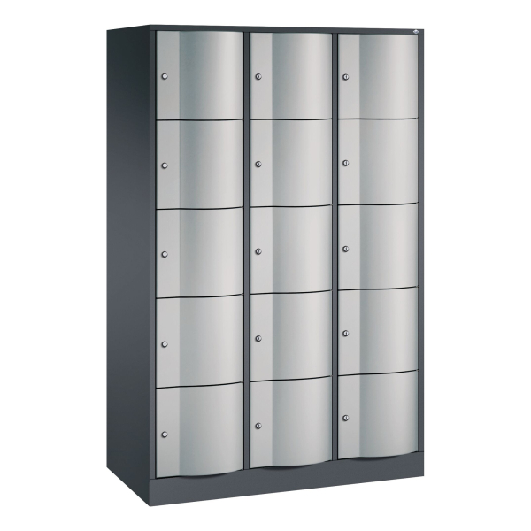 4025314716863 - CP Schließfachschrank S 5000 Resisto anthrazit silber 8570-372 S10089 15 Schließfächer 1150 x 540 x 1950 cm
