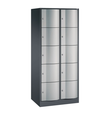 C+P Schlie&szlig;fachschrank 10F&auml; 1950x770x540mm sgr/wsalu