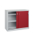 Schiebet&uuml;renschrank Acurado 205600S10105, abschlie&szlig;bar, 2 OH, lichtgrau/rubinrot, 120x100x50cm (BxHxT)