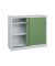 Schiebet&uuml;renschrank Acurado 204600S10297, abschlie&szlig;bar, 2 OH, lichtgrau/resedagr&uuml;n, 120x100x40cm (BxHxT)