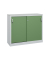 Schiebet&uuml;renschrank Acurado 204600S10297, abschlie&szlig;bar, 2 OH, lichtgrau/resedagr&uuml;n, 120x100x40cm (BxHxT)
