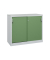 Schiebet&uuml;renschrank Acurado 205600S10187, abschlie&szlig;bar, 2 OH, lichtgrau/resedagr&uuml;n, 120x100x50cm (BxHxT)