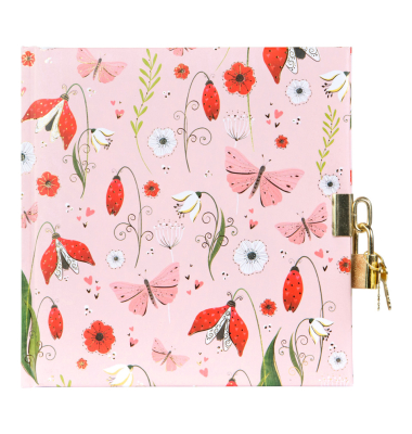 Tagebuch m.Schloss Secret Garden pink