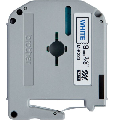Schriftbandkassette 9mmx8m wei&szlig;/blau f&uuml;r P-touch