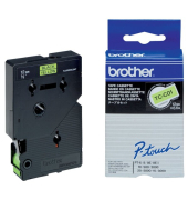 P-touch Schriftband TC-C01 12mm x 7,7m schwarz/signalgelb laminert selbstklebend