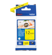 Schriftbandkassette TZE631S laminiert, 12mm breit/4m lang