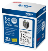 Schriftbandkassette TZE231M5 8mx12mm sw auf ws 5 St./Pa