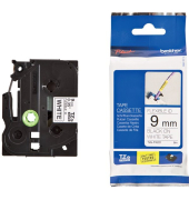 P-touch Schriftband TZe-FX221 9mm x 8m schwarz/wei&szlig; laminiert selbstklebend
