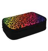 Sch&uuml;leretui gro&szlig; Neon Safari Leopard