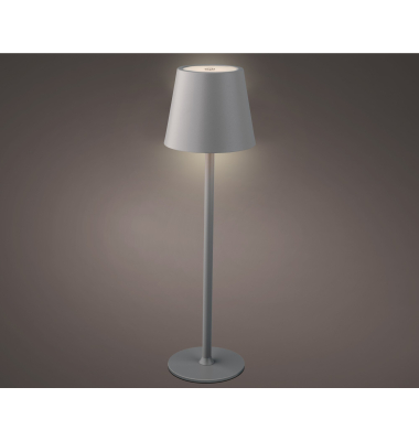 LED-Schreibtischlampe, grau