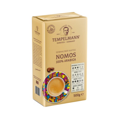 Kaffee Nomos 110387, 500g, gemahlen im Vakuumbeutel