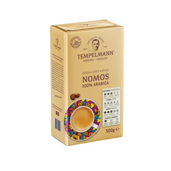 4006406210087 - TEMPELMANN Kaffee Nomos 110387 gemahlen 12x500g   4006406210087 Kaffeerösterei Hubert Tempelmann GmbH &