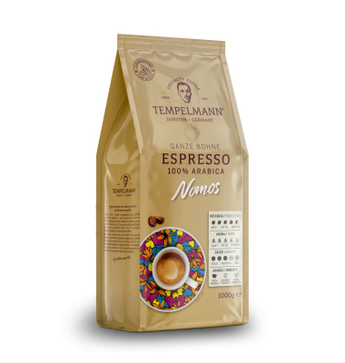 Kaffee Nomos Espresso 120248, 1kg, ganze Bohnen im Beutel