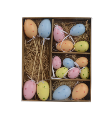 Oster-Deko Eier-Set Pastell 16tlg