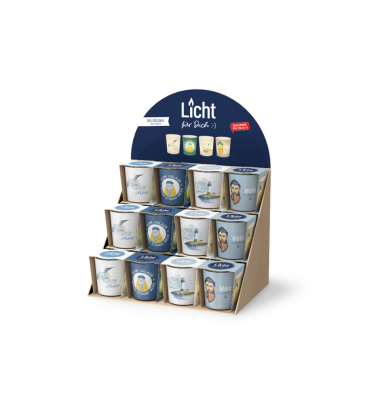 Teelichthalter Gr&uuml;&szlig;e vom Meer sortiert