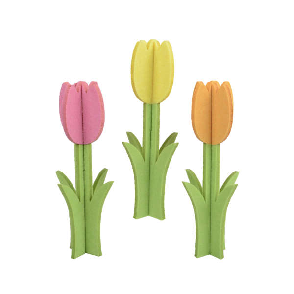 8720725246959 - Tulpe filz bunt 11x28cm 8720725246959 Decoris