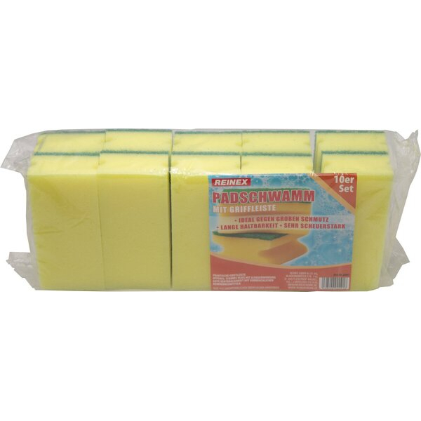 4068400020918 - Pad-Schwamm mit Griff scheuerstark 10er Pack 4068400020918 Reinex