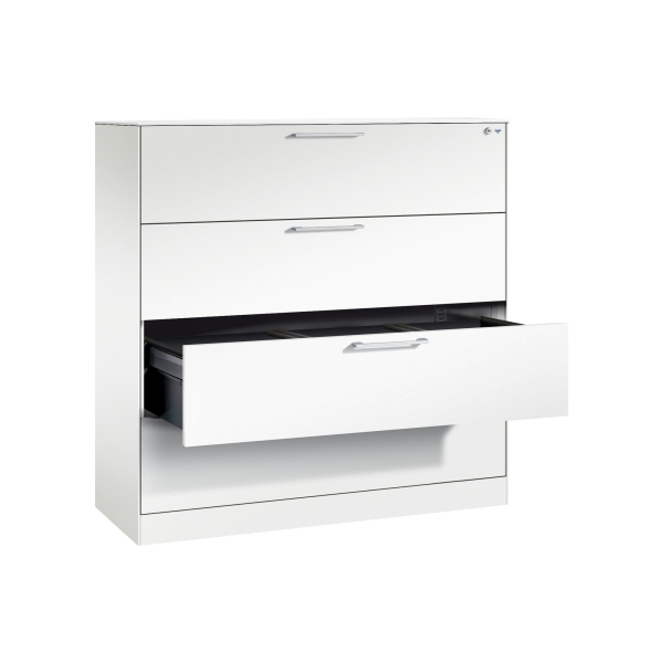 4064615080921 - Hängeregistraturschrank ASISTO C 3000 4 Schubladen 3-bahnig B 1200 mm weiß weiß