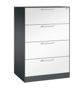 C+P H&auml;ngeregistraturschrank Asisto A4 2bahnig sgr/rws