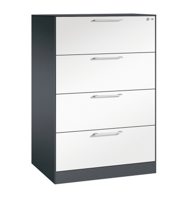 C+P H&auml;ngeregistraturschrank Asisto A4 2bahnig sgr/rws