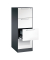 H&auml;ngeregistraturschrank 146225411S10193 Asisto, schwarzgrau/verkehrswei&szlig;, 4 Schubladen, 1-bahnig