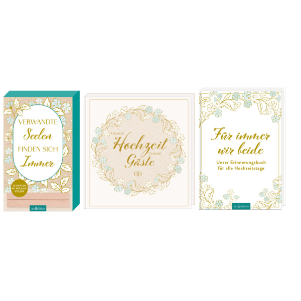 Ars Edition Hochzeitstagebuch Paket Hochzeit  Ars Edition 7 Stück