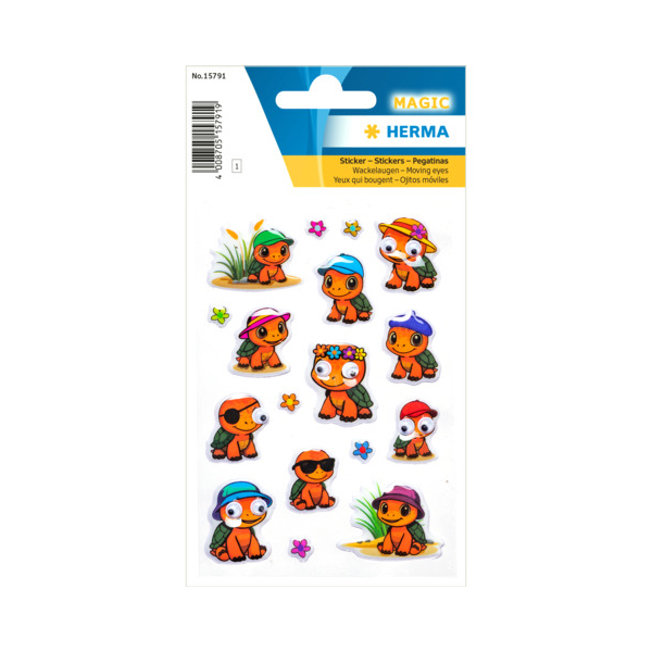 10 Stück Herma Sticker Magic Schildkröten 4008705157919 Herma