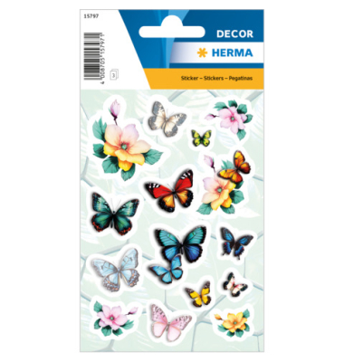 Schmucketikett Decor Schmetterlinge