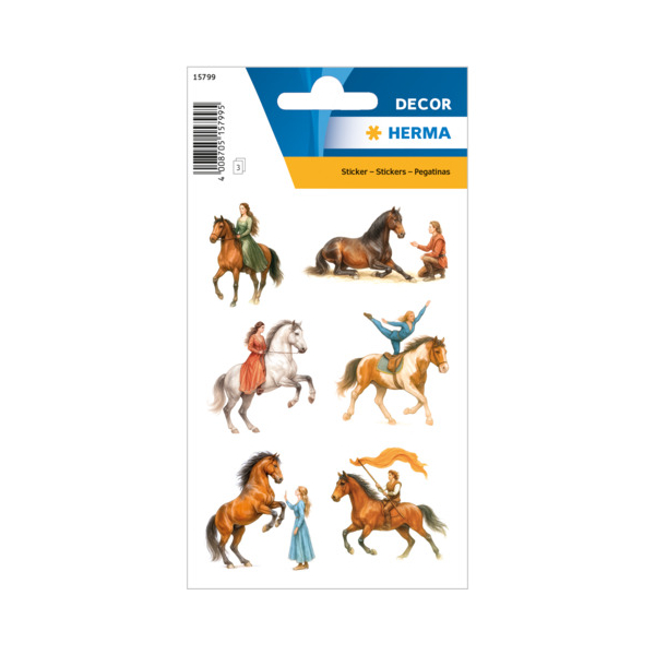 10 Stück Herma Schmucketikett Decor Pferdeshow 4008705157995 Herma