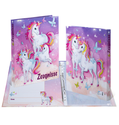 Ringmappe Zeugnis Einhorn