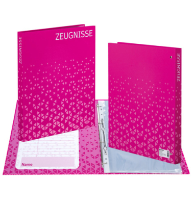 Ringmappe Zeugnis pink