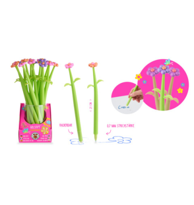 Gelschreiber radierbar Wackelblume sort.