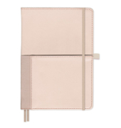 Notizbuch 46846, Vegan, beige, A5, kariert, 75g, 96 Blatt / 192 Seiten