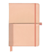 Notizbuch 46848, Vegan, pastell-rot, A5, liniert, 75g, 96 Blatt / 192 Seiten