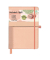 Notizbuch 46848, Vegan, pastell-rot, A5, liniert, 75g, 96 Blatt / 192 Seiten