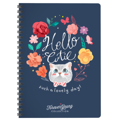 Spiralnotizbuch Forever Young kariert A4