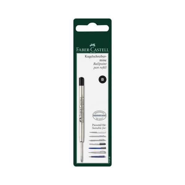 5 Stück Faber-Castell Grossraummine 148787, schwarz, B, Großraummine 4005401487876 Faber-Castell