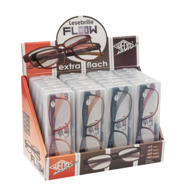 Lesebrille FLOOW flach 24ST sortiert